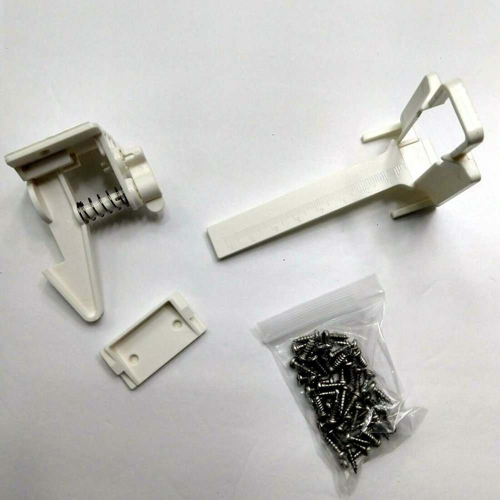 Child Safety Cabinet Locks 12 Pack white plastic